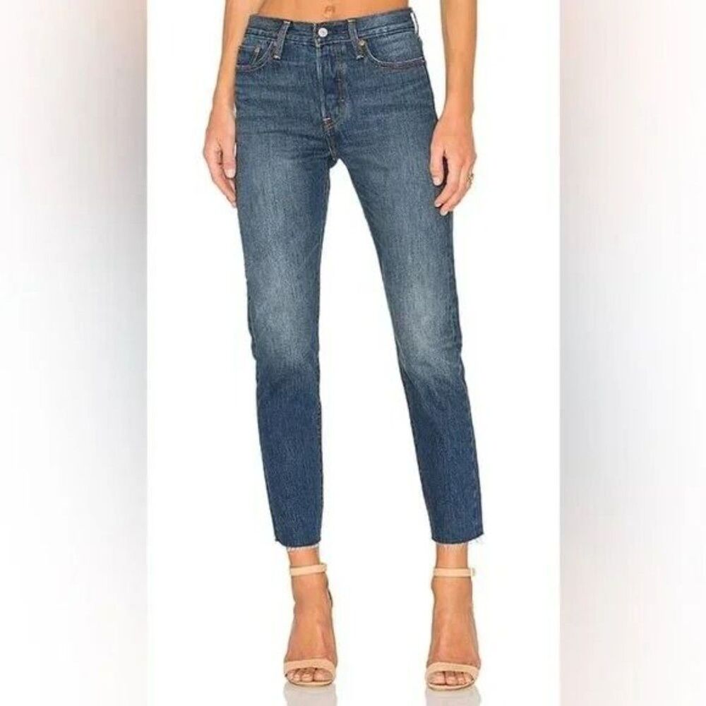 Levi's Red Tag High-Rise Button Fly Wedgie Skinny Raw Hem 31